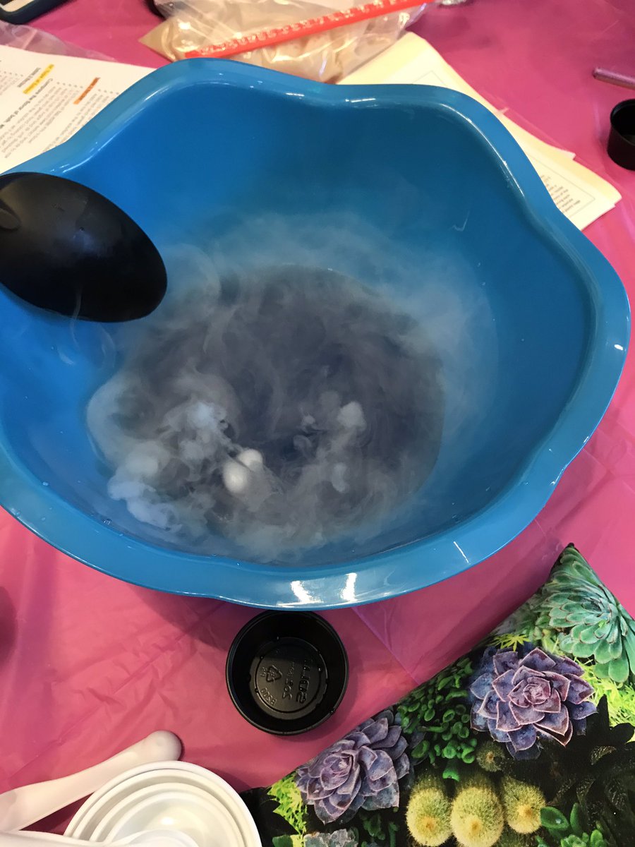 mssarahgooding's tweet photo. From spherification, friendship bread starter, homemade rootbeer, and honey comb candy. Today was a learning filled day about the chemistry of culinary. #STEMinstitute #CREcoyotes https://t.co/J44y3OsnMB