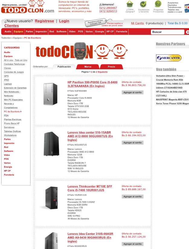 todoclon's tweet image. Arrancamos el 2020 con Pcs de Escritorio de las mejores marcas! todoclon.com/?module=catego…