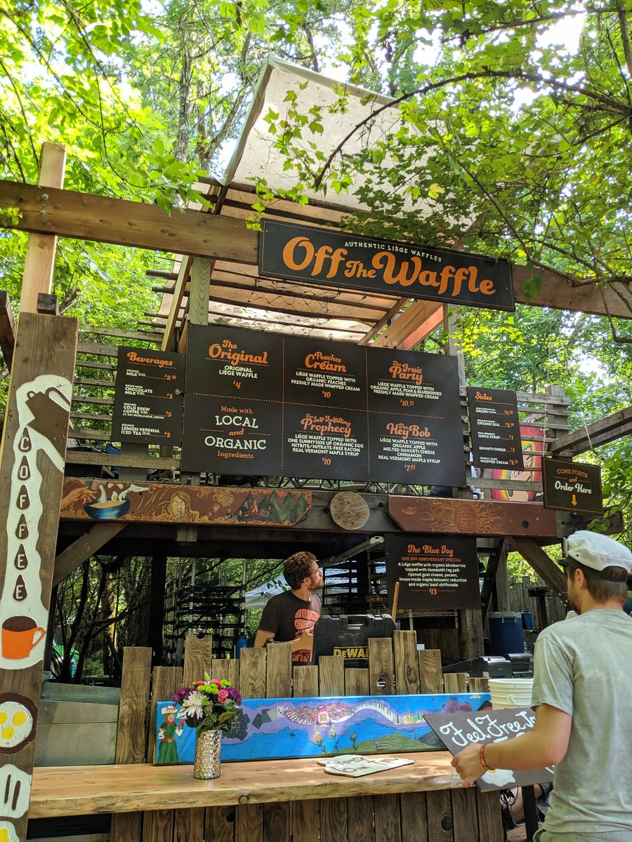 Throwback to our booth at Oregon Country Fair, we can't wait for this July 😍🧡 #offthewaffle #oregoncountryfair #ocf50