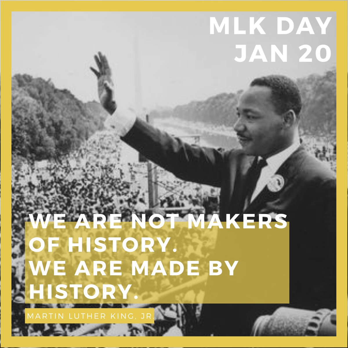 wafbla's tweet photo. Martin Luther King Day is a a day on, not a day off. Today, we celebrate this day of service to celebrate King’s legacy and efforts towards the civics rights movement. https://t.co/fZoWt7yDIg