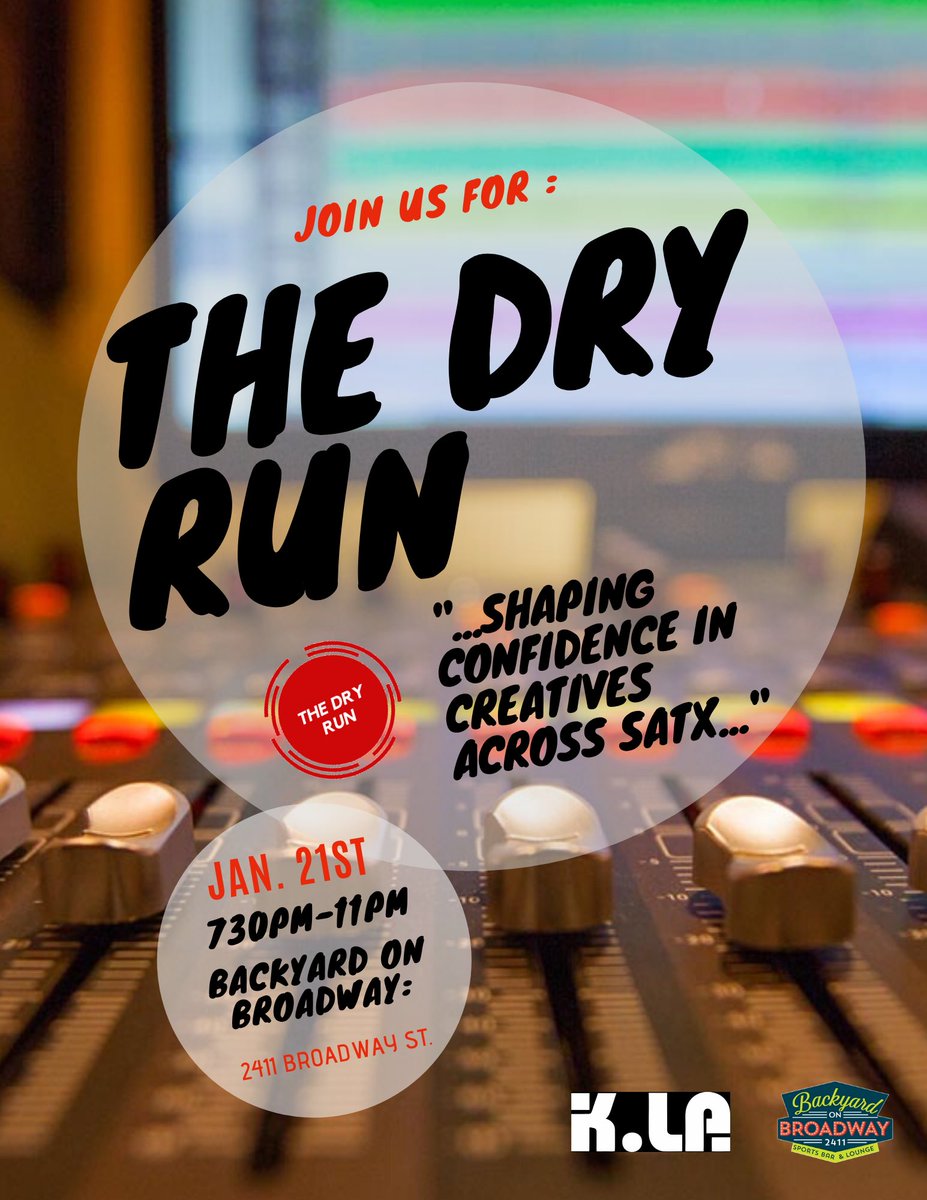 B_Baby318's tweet photo. Come vibe with ya boy as i bless the stage Jan 21st with @THEDRYRUNSHOWCASE & @KDOTLAOFFICIAL at @THEBACKYARDONBROADWAY & i will be shooting footage of a video with @greenleaf_studios so pull up #JustThatQuick #LikeItRLuvIt π½ππ€πΌπ₯ππΎ #THEDRYRUN #THEDRYRUNSATX https://t.co/G0c1XqRrvG