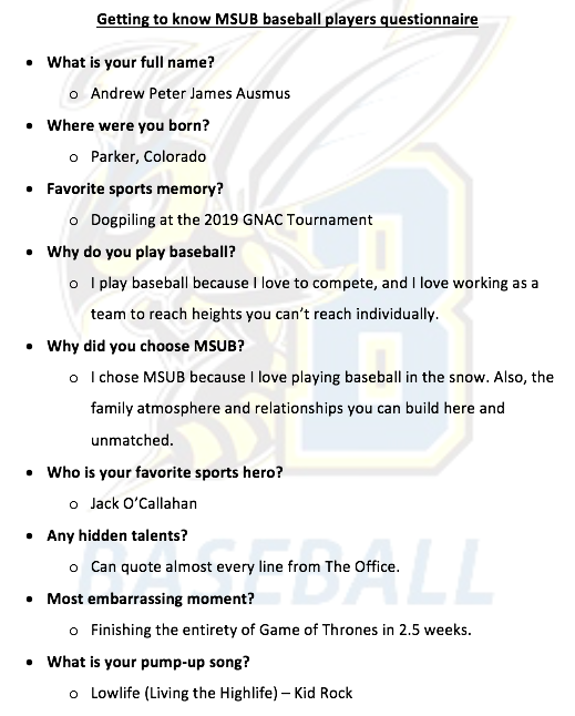 MSUB Baseball tweet media