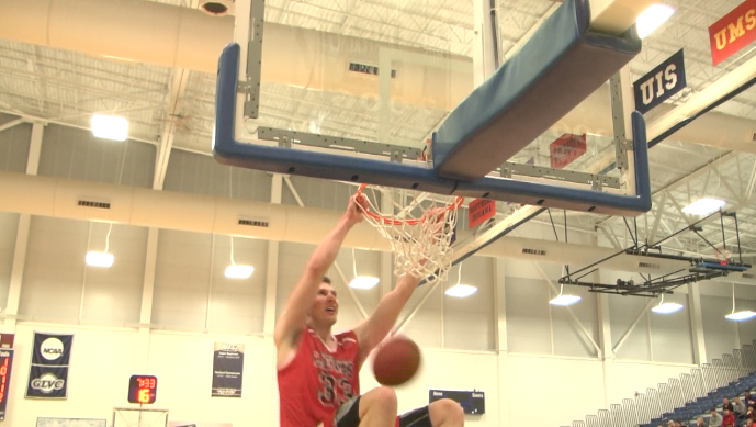 Channel1450com's tweet photo. McCombs Makes Trip Back To Springfield Memorable With Win Over UIS (HIGHLIGHTS) https://t.co/rgvsnNwGB7 https://t.co/PSOQDvf3tW