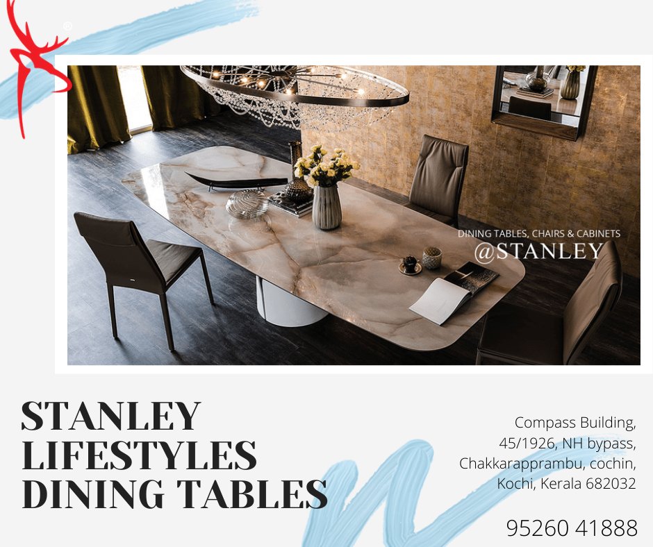 Stanley Lifestyles
Dining Tables
#diningtables #luxuryfurnitures #luxurysofas #saina #staley #nolte #boutique #luxuaryfurniture
Compass Building, 45/1926, NH bypass, Chakkarapprambu, cochin, Kochi, Kerala 682032
682032 Kochi, India
sainalifestyles.com
Call Us: 075111 96868