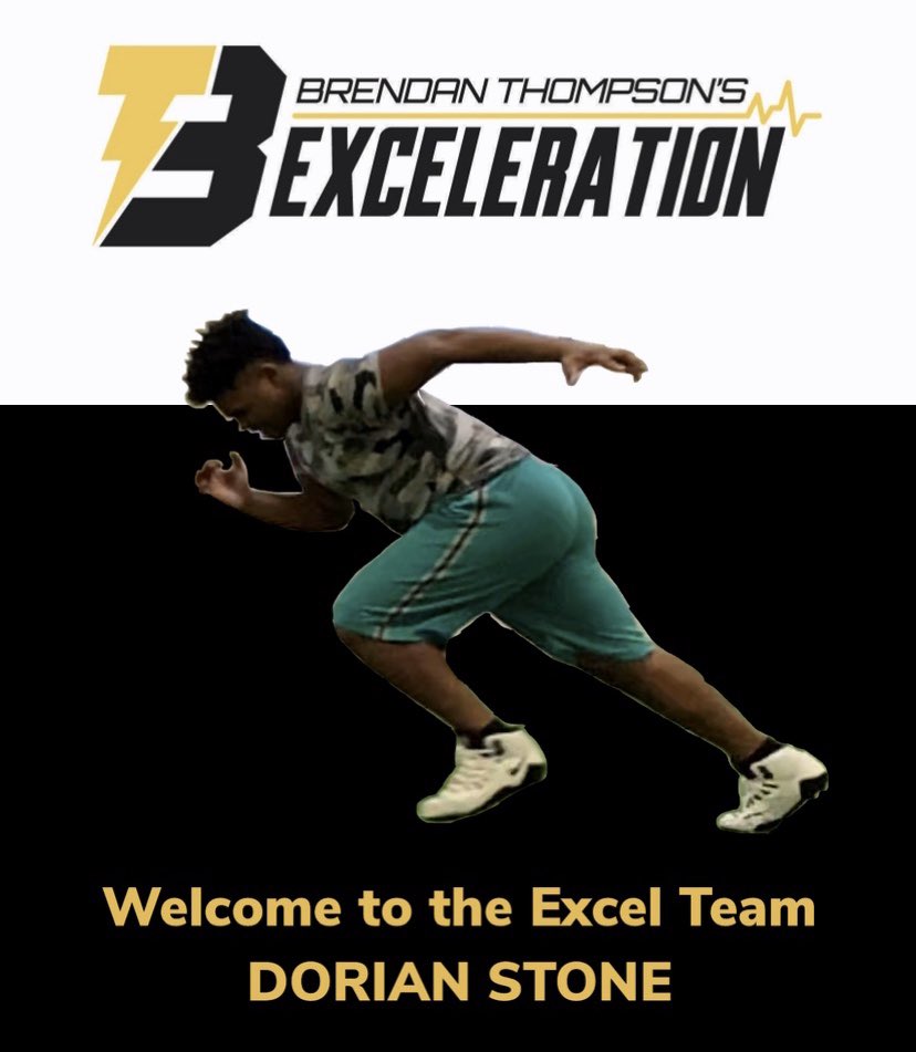 BrendanThompsn's tweet photo. Welcome to the #BTExcelTeam @DorianStone19 ! Junior linebacker and multi-sport athlete with great attention to detail and is a fast learner! He’s also my first athlete from @CRCPLionsSports ! #SpeedKills and never forget that! https://t.co/iShnrWTZG3