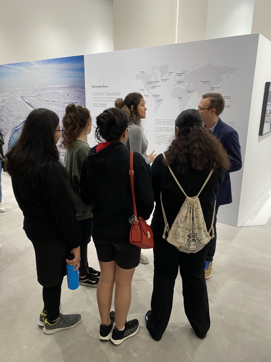 This Saturday I took a group of students from <a href="/DSC_EDU/">DSC</a> to meet photojournalist <a href="/joshhaner/">Josh Haner</a> and see his beautiful exhibit: Carbon’s Casualties. We seriously need to take more care towards our 🌎. #environment #photography #art #visualart #education #learning #artsedu