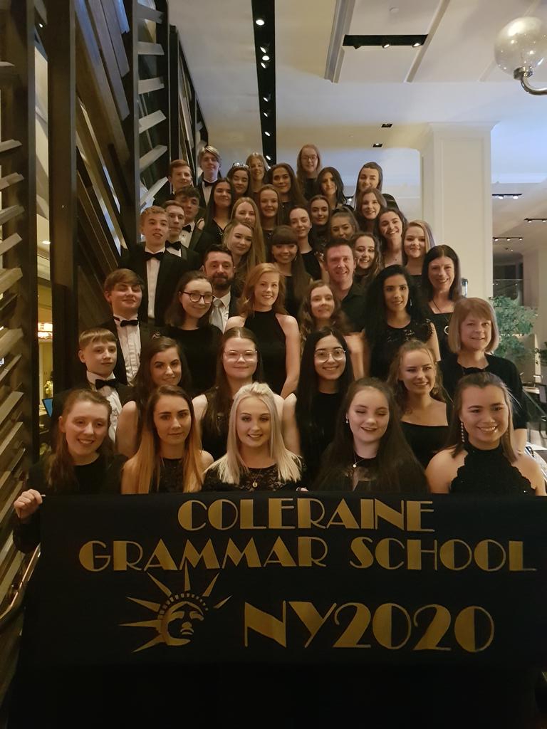 CGSMusicNY2020's tweet photo. @CGSMusicNY2020 choir. We're ready to go! Thanks for all your support @ColeraineGS parents and friends. We will do you proud on the @carnegiehall stage tonight https://t.co/n45KNKa1CO