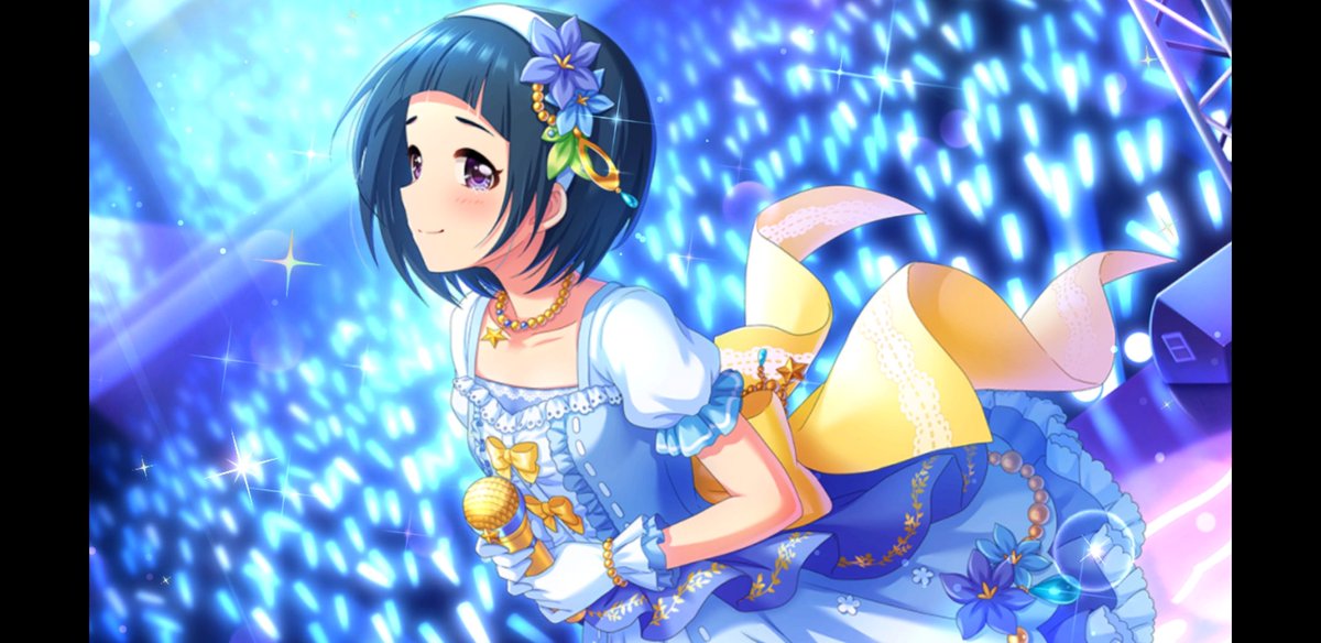 岡崎泰葉 ピュアドロップ イノセントブルーム ワンモアステップ と来ての今回なので 衣装から見ると 純粋な想いを失くして泣いていた娘が アイドルになって 無垢な想いを取り戻し 新たな一歩を踏み出した先で手に入れたのが今回の衣装