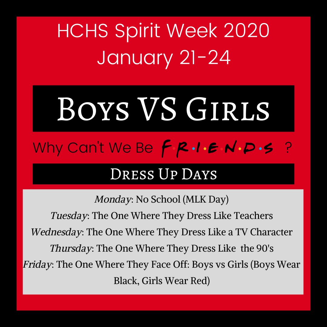 Spirit Week starts tomorrow! Show your Bulldog Pride by dressing up and bringing in the donation items for two awesome charities!