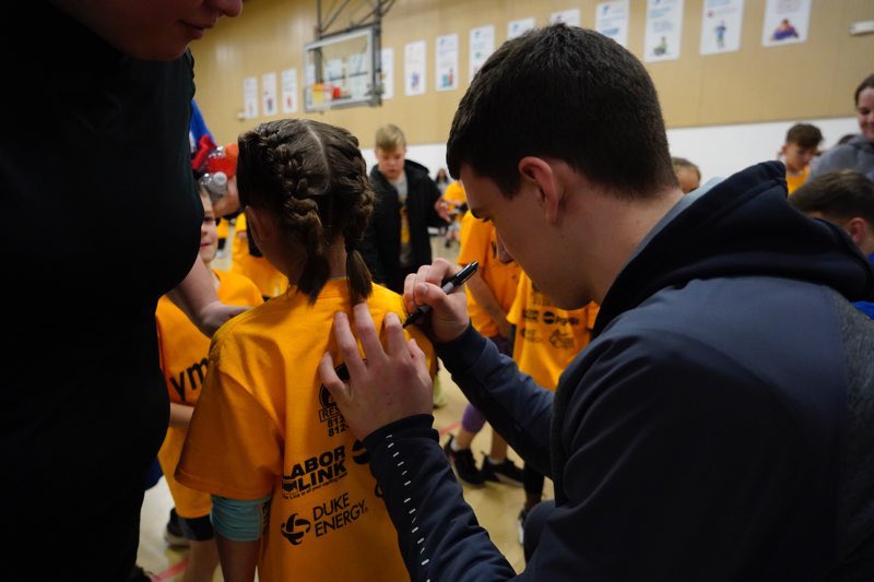 CoachLansing's tweet photo. So many special things going on in our community. Our guys had a full day of work and most importantly had fun at the YMCA Camp. https://t.co/wW6rqd3DU5