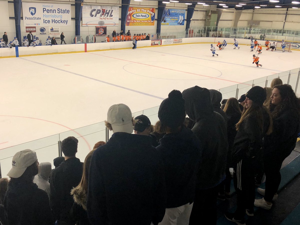 We see you <a href="/LD_Hockey/">LD Varsity Hockey</a> fans! Thanks for coming out!! #playoffpush