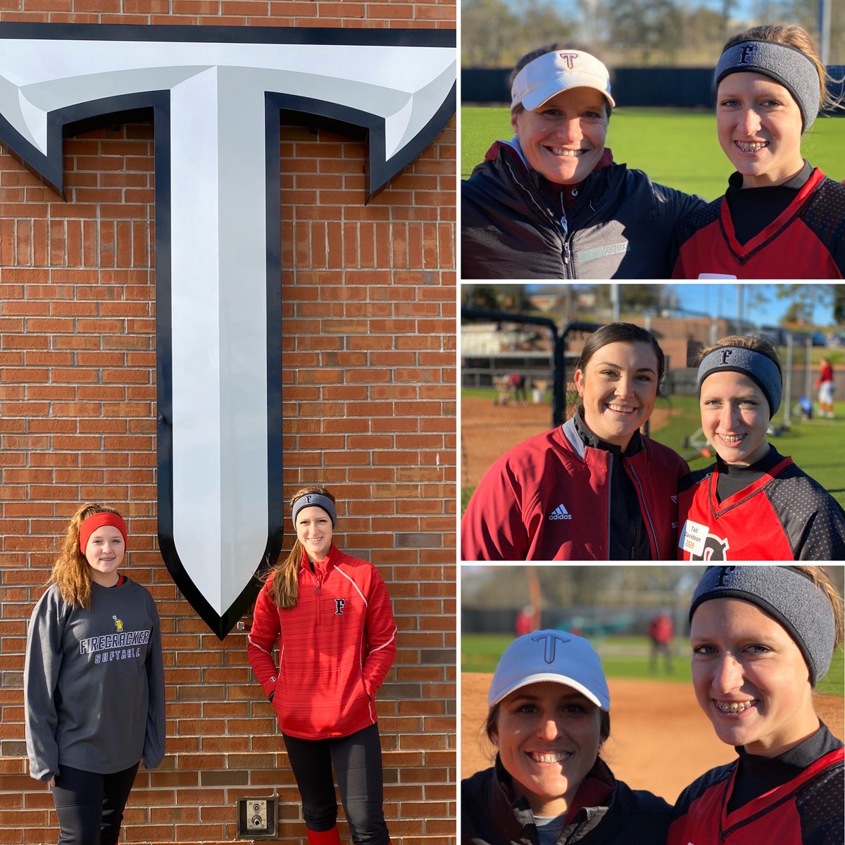 TaitDavidson28's tweet photo. I had a great time at the @TroyTrojansSB hitting and pitching camp! Loved getting to work with @TroySBCoach @hollyward14 @tsmartt14. Big thx to my sister, Camille, for catching for me! Can't wait to see the Trojans play this season! #GoTrojans #campseason #gotbettertoday #ALFC05 https://t.co/OdfO8dy8JZ