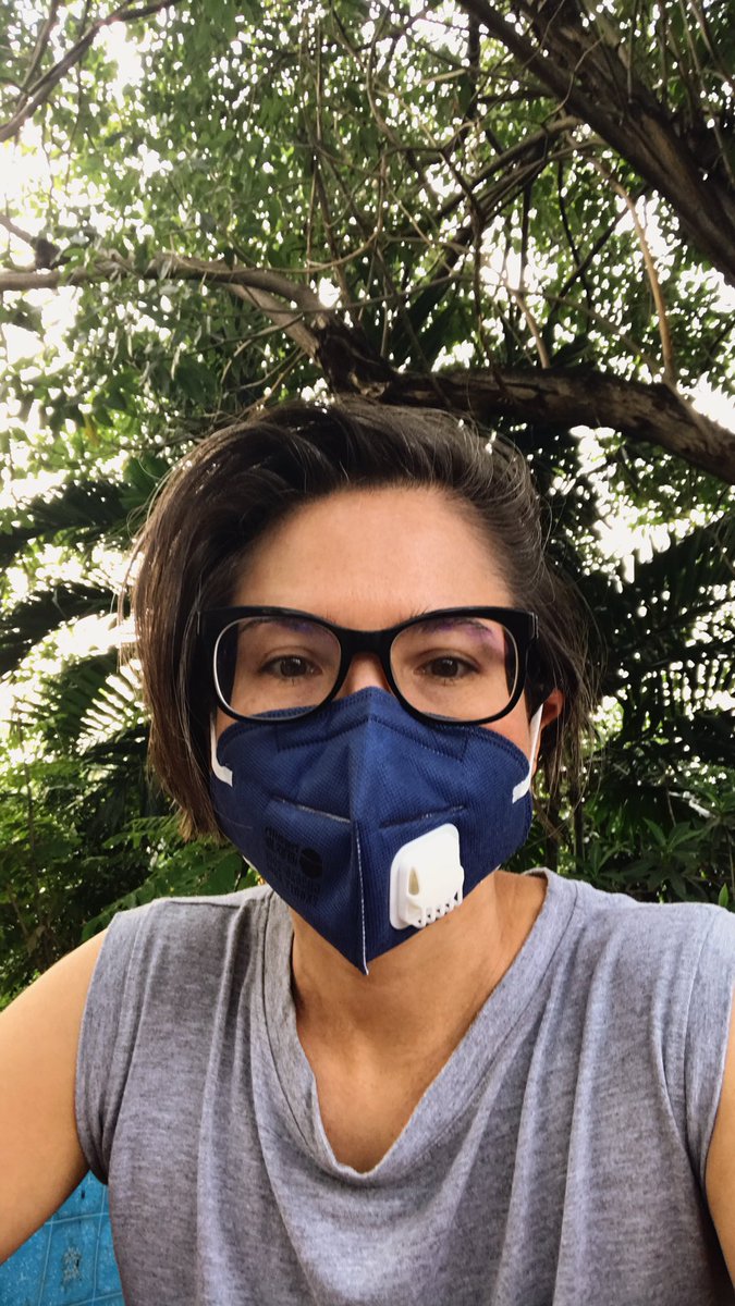 I like to work outside when’s possible. This is what working outside in Bangkok looks like now and maybe forever more. #bangkokpollution #ClimateCrisis #bangkok