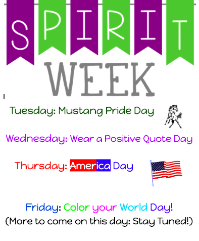 DMS has Spirit Week this week to kick off the big day for the 7/8 grade students on Friday!