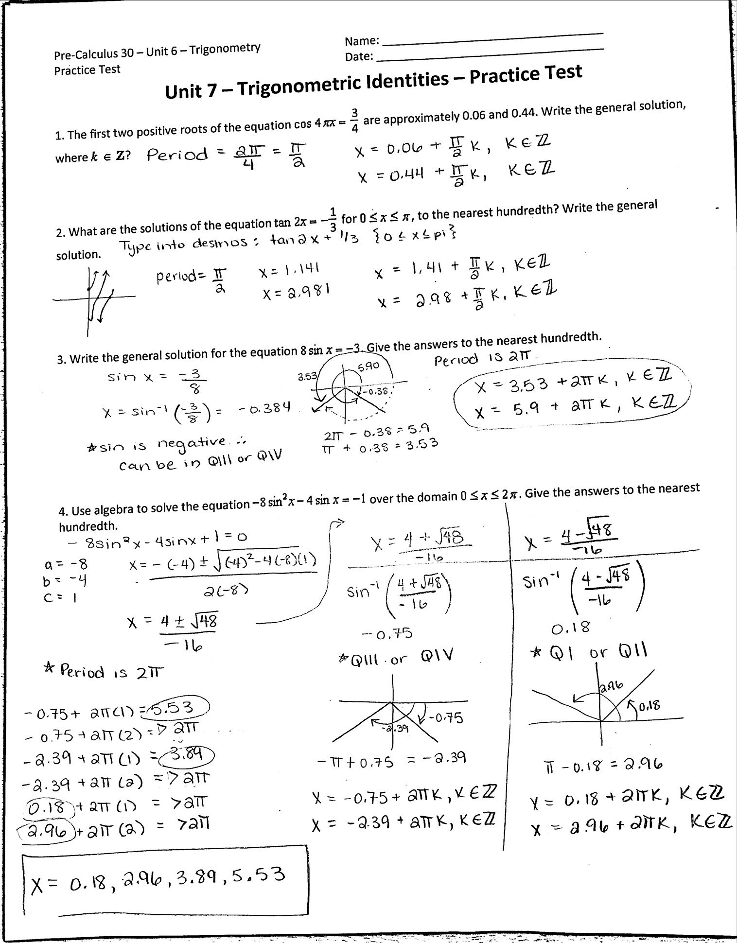 Samantha Douglas בטוויטר Precal 30 Trigonometric Identities Practice Test Answers Samantha Douglas בטוויטר Precal 30 Trigonometric Identities Practice Test Answers