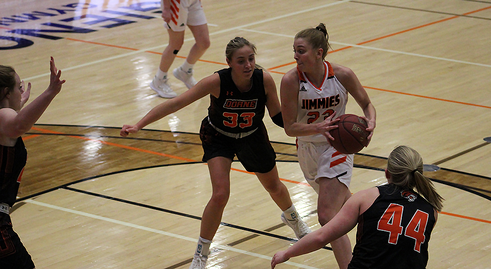 JimmieAthletics's tweet image. Women's Basketball: Bench comes up big for Jimmies in win over Doane #GoJimmies #JimmiePride
JimmieAthletics.com/article/5277.p…