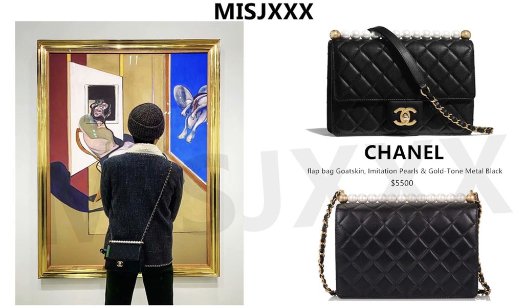 Chanel Navy Goatskin Chic Pearls Mini Flap Bag, myGemma