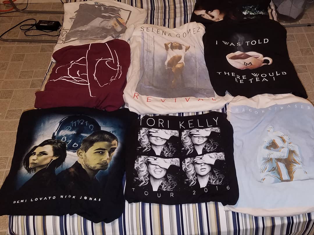 JosephAFmusic's tweet photo. My #decadeofmusic in concert shirts! The decade of 2010-2019 is now gone. 2020-2029 is the decade for new memories and happiness. I am a 24 yrs. old 🏳️🌈⬇️ of color 🖤 in the greatest city of the world #NYC! It's time for me to write my way out. It's time to be a #songwriter. ✍️😀 https://t.co/T1i0VQvth5