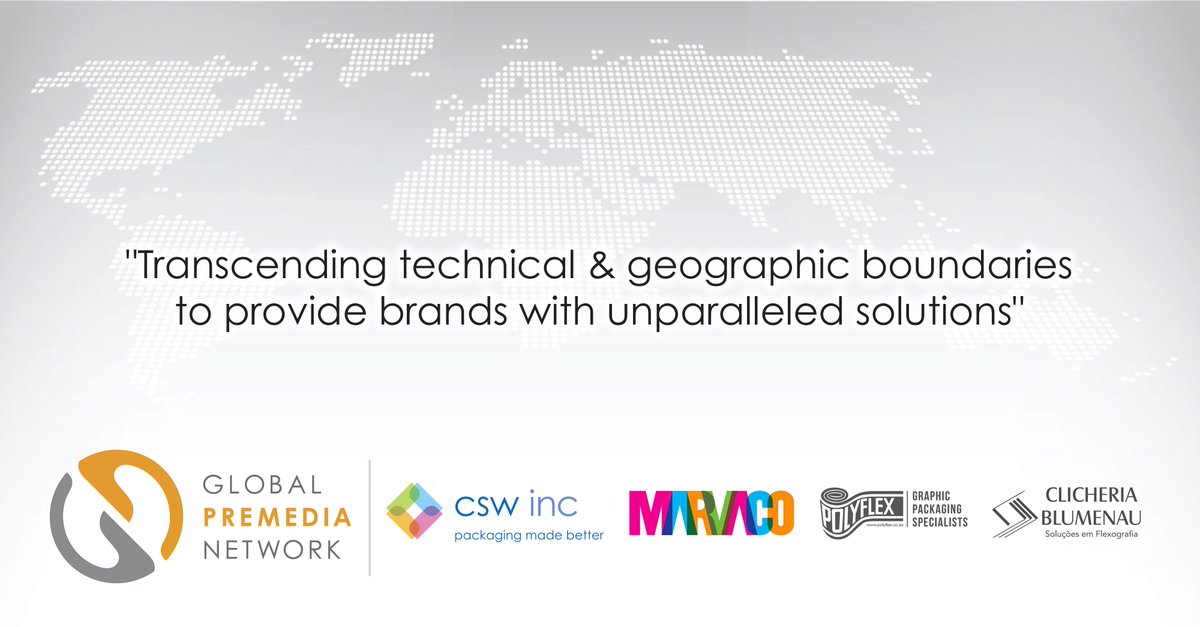 CSW_Inc's tweet photo. We're excited about expanding our Global Premedia Network (GPN) to https://t.co/V88oNFxDxv with Polyflex Natal Pty &amp; to Latin America with Clicheria Blumenau. Both partners will be joining CSW and MARVACO to expand our services to international brand owners. #CSW #MARVACO #GPN https://t.co/rXXSykZWWw
