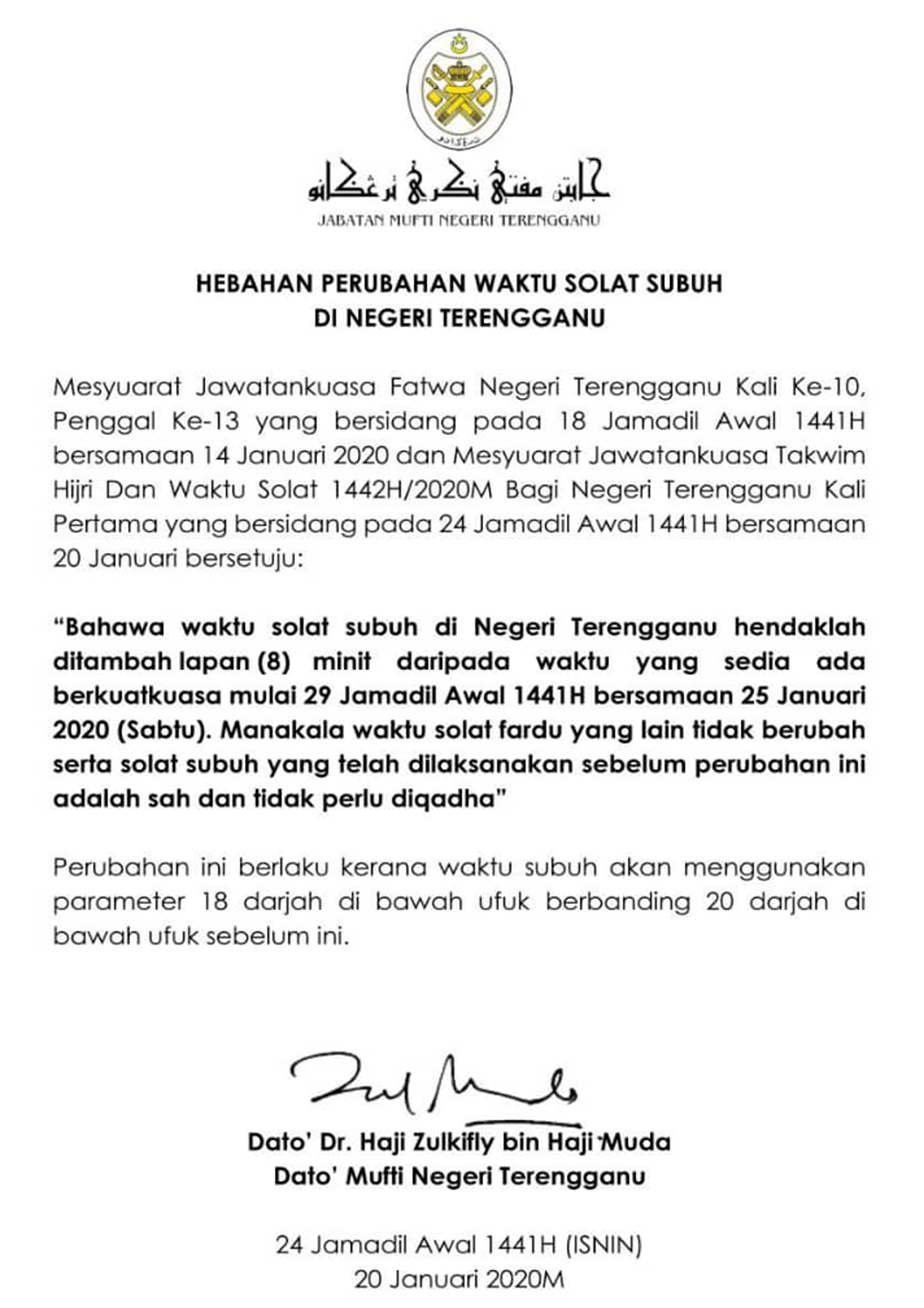 Terengganu solat Waktu Solat