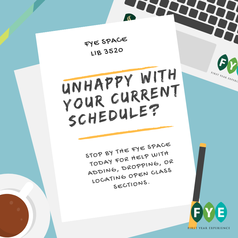 sacstateFYE's tweet photo. Still struggling to find your perfect schedule? Stop by the FYE space to get one-on-one help with finding open courses! #sacstatefye #sacstate #lib3520 #spring2020 https://t.co/ko6uAj9qPb