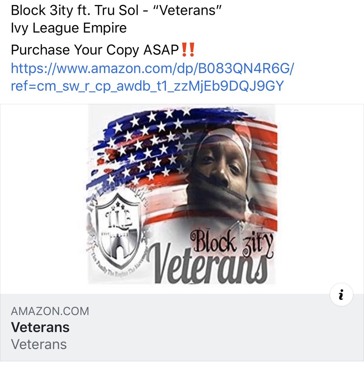 ivyleagueempire's tweet photo. Block 3ity ft. Tru Sol  - “Veterans” 
Ivy League Empire 
Purchase Your Copy ASAP‼️
https://t.co/zC0LFzWVnF https://t.co/IAupM2wTxH