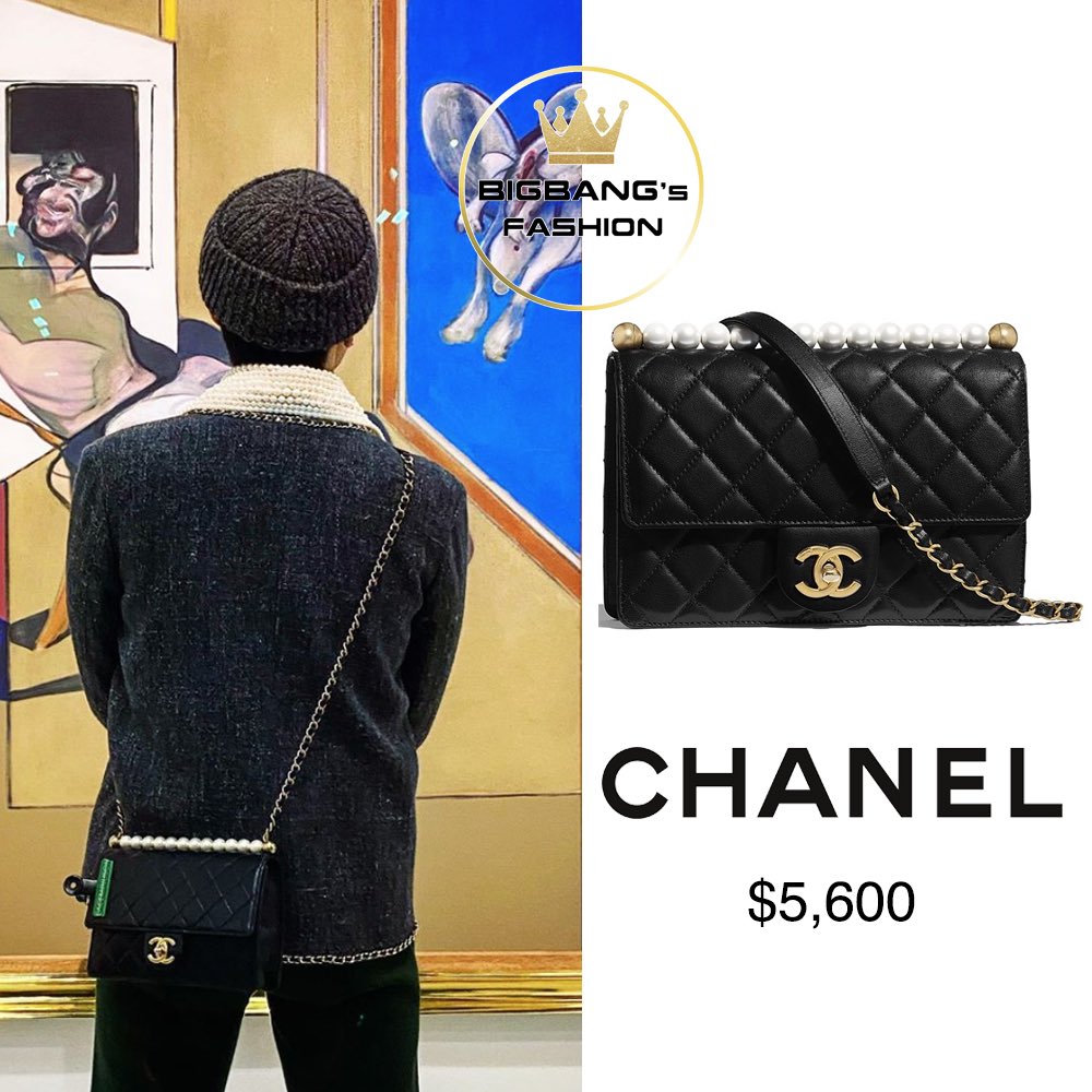 BIGBANG FASHION on X: CHANEL Pearl Chain Flap Bag ($5,600