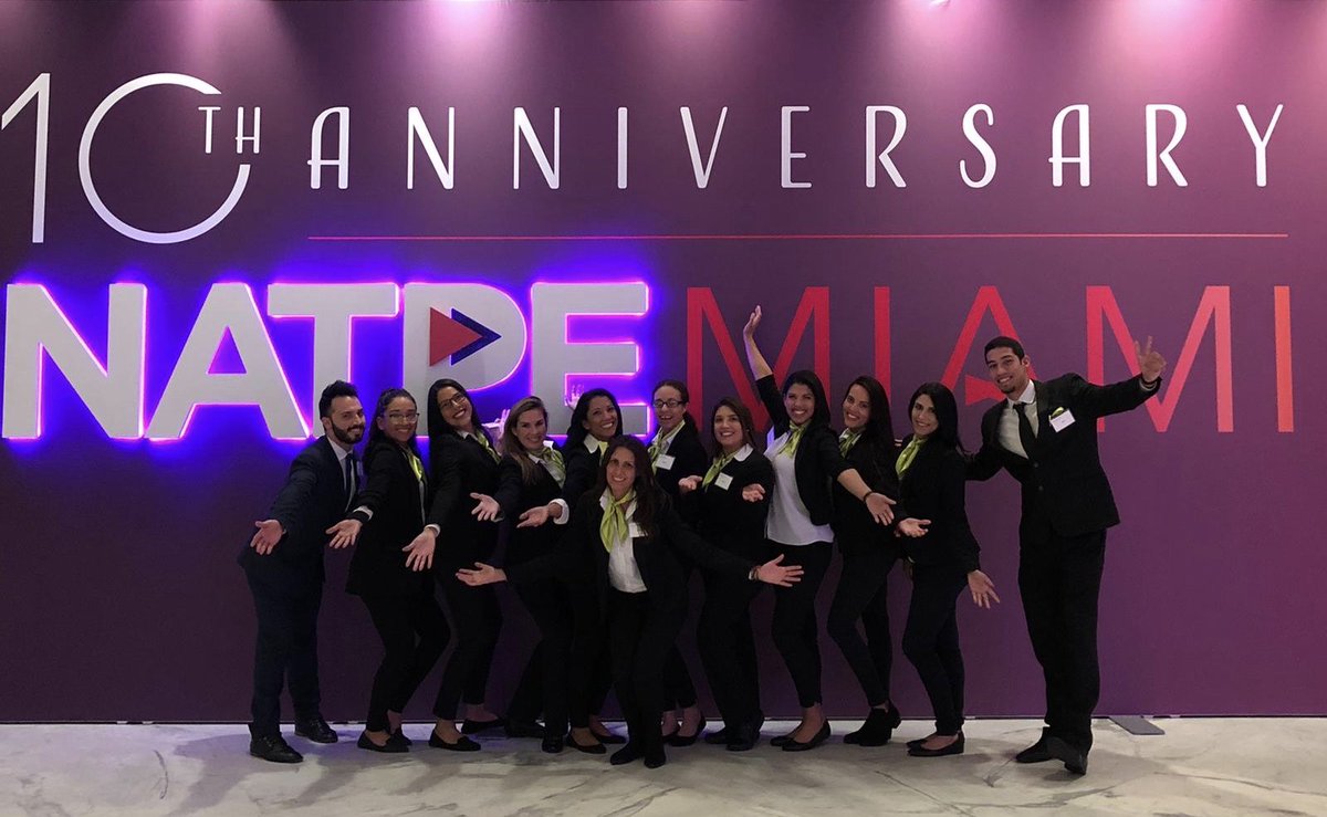 MIAFusionAgency's tweet photo. And just like that ... It’s been 10 years since our 1st #natpemiami , feels like yesterday! We are  so thrilled to be a part of this incredible event! Happy 10th Anniversary @NATPE 
Looking forward to the next decade!
#miamifusionagency #staffing https://t.co/sMZX1V4rRR