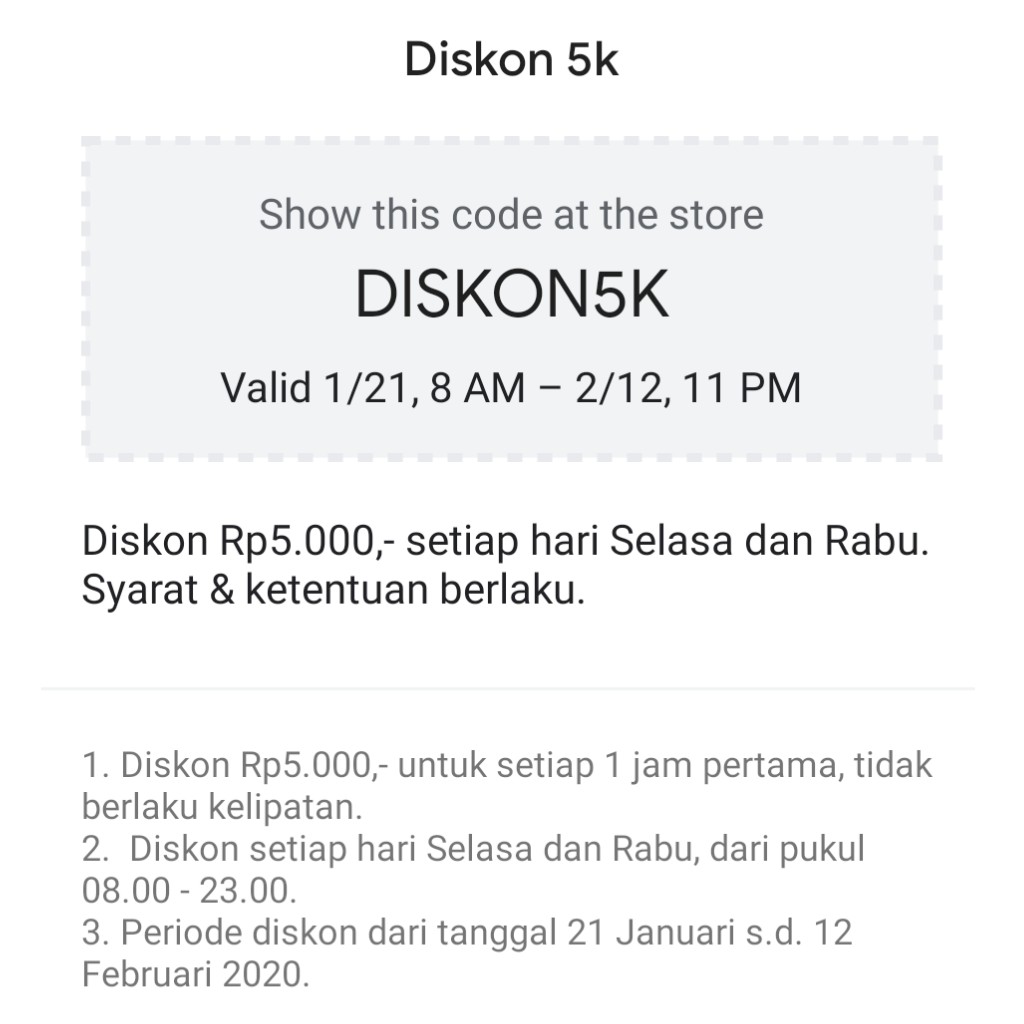 Promo! Diskon 5K* setiap hari Selasa dan Rabu untuk tiap rental studio. Info reservasi hubungi nomor tertera atau kunjungi studio kami! \5/