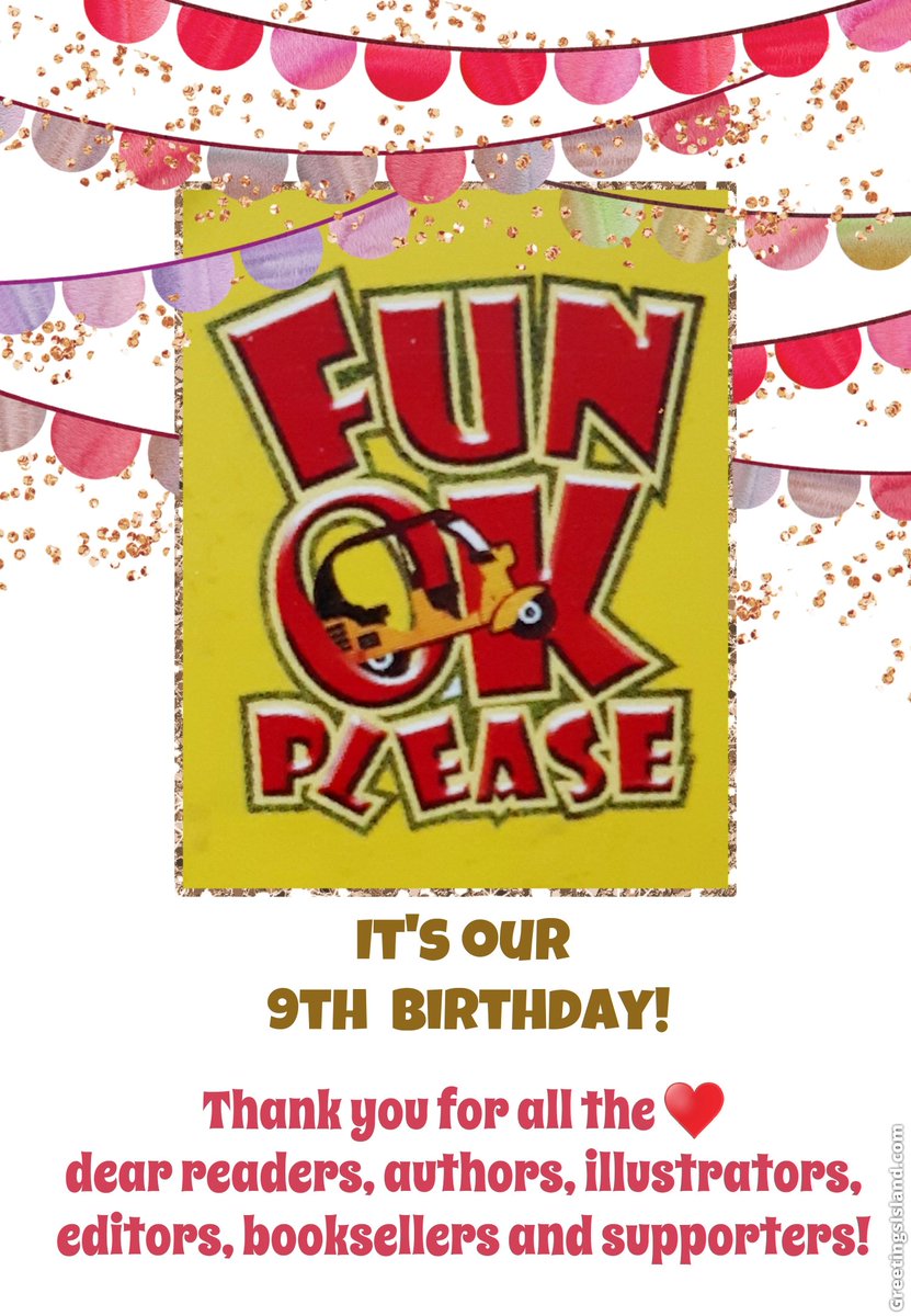 funokplease's tweet photo. #FunOKPlease is 9 today!
Big shout out to all the readers, authors, editors, illustrators, designers, schools, publishers, booksellers and supporters who have helped us get to where we are today. Now with the support of @ACKComics things are only going to get better!
#birthday https://t.co/BDNUhnhUi5