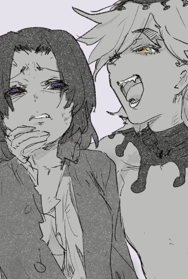 【R15】次ラフ漫画で描きたいなーと思ってる二人#1日1絵 #鬼滅の刃 #胡蝶しのぶ  #童磨 