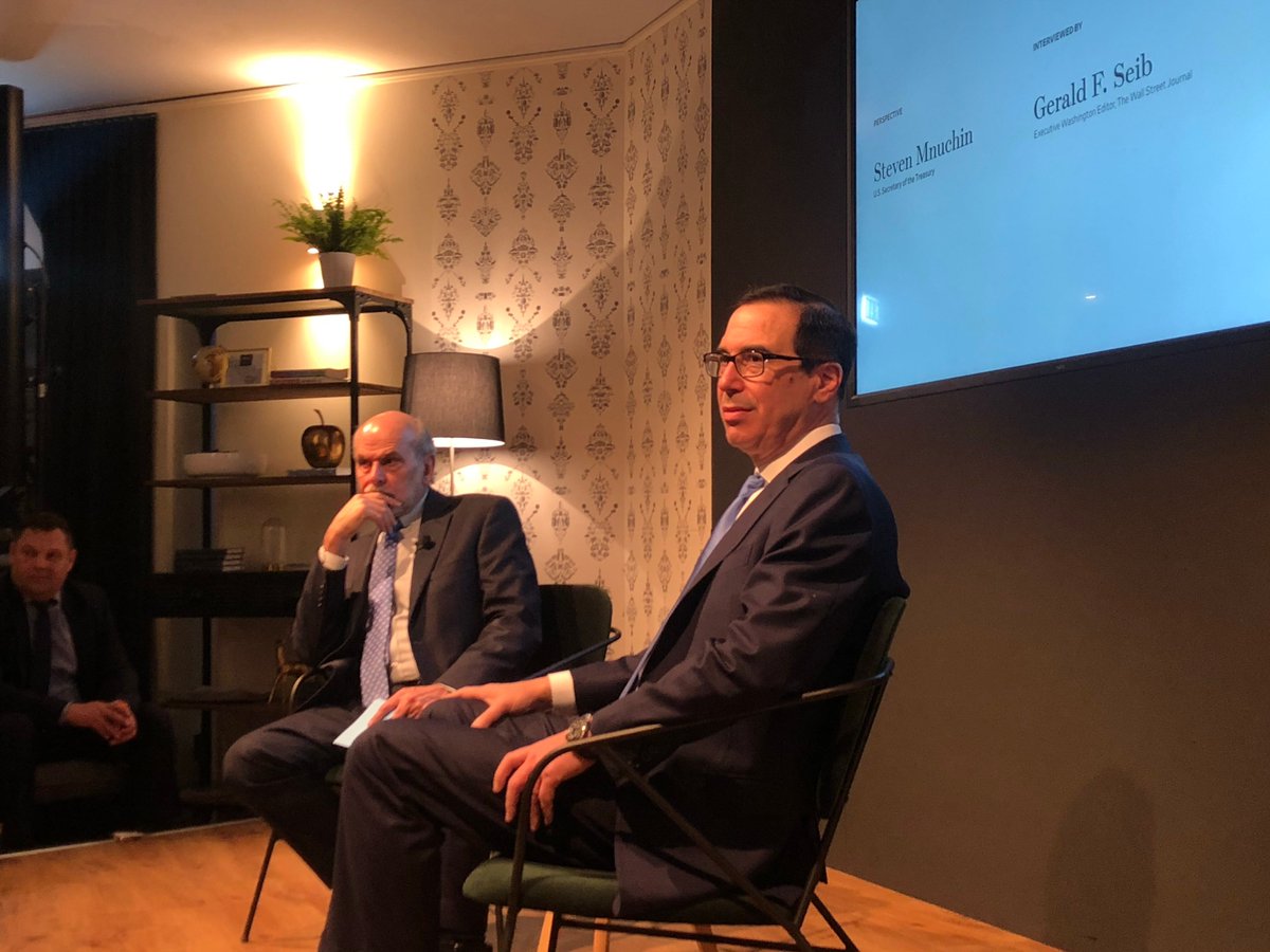 .@stevenmnuchin1 at #WEF20 when asked about cryptocurrencies: 'There are benefits to cross-border payment systems in lowering costs for consumers and businesses. We absolutely support companies working on this.' Critical to apply this pragmatism to US regulation.