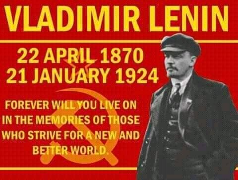 MbalulaFikile's tweet photo. Today, 21st January, marks the 96th Anniversary of the passing of the Leader of the Russian Revolution, Cde Vladimir Lenin
"The old will not die and vanish without a push and the new will not be born and rise without a struggle" Cde Vladimir Lenin
1917 - 2020 . https://t.co/WdklntBWL2