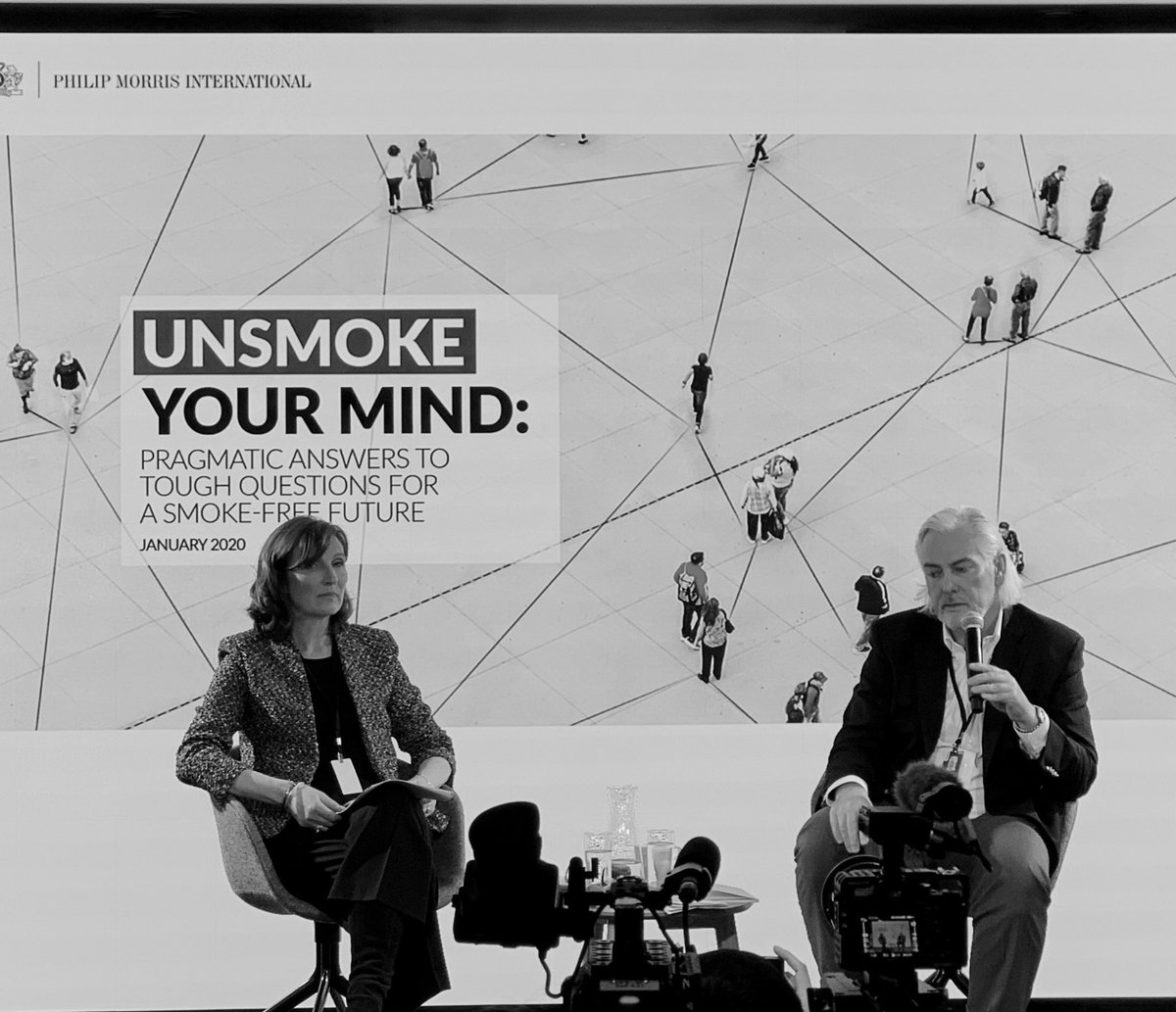 Thank you <a href="/DrGilchrist/">Dr. Moira Gilchrist</a> <a href="/j_olczak/">Jacek Olczak</a> for taking on the tough ?s here in #Davos - and to #civilsociety for engaging in an honest dialogue. #Transformation is NOT easy - but an #Unsmoke convo based in science &amp; solutions &amp; people can get us to shared goals - <a href="/InsidePMI/">Philip Morris International</a> wants to engage