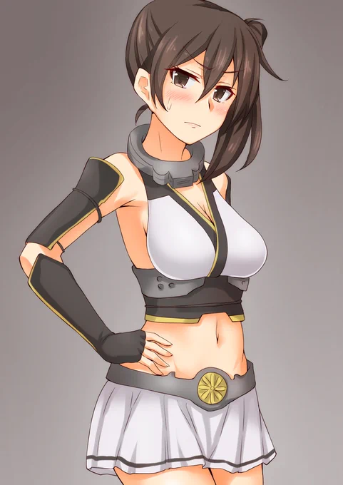 罰ゲームで長門コス加賀さん
#艦これ 