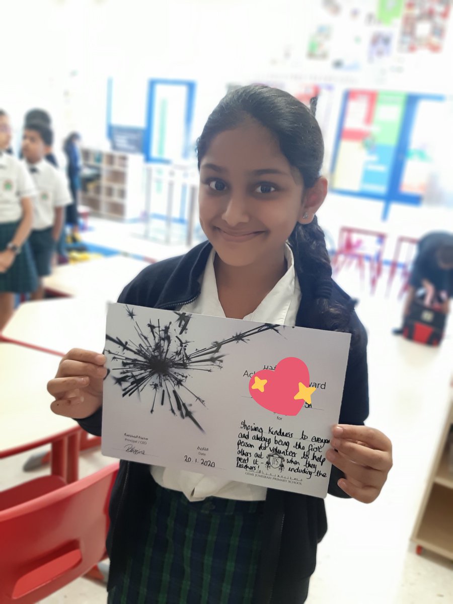 JPS_Year5's tweet photo. We have had two wonderful award winners this week for the #JPSAchievementAward in #JPS5A for kindness and perseverance. Well done girls! https://t.co/HiQuIXlg3c