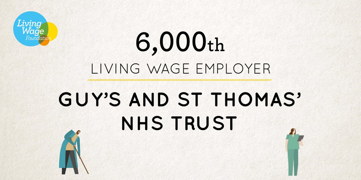 LivingWageUK's tweet image. A milestone has been reached this morning as we celebrate 6000 #LivingWage Employers and announce 
@GSTTnhs, one of the UK's largest NHS Trusts, as our 6000th accredited employer! 🏥

livingwage.org.uk/news/guy%E2%80…