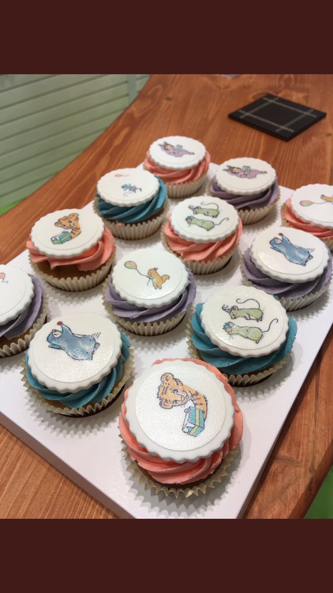 JoannaART's tweet photo. #ToyFair2020 How cute is this! @FiestaCraftToys have my brochure #illustration on #cupcakes at #Olympia today  @toyfairuk #hurray! https://t.co/eN3KjEFHfA