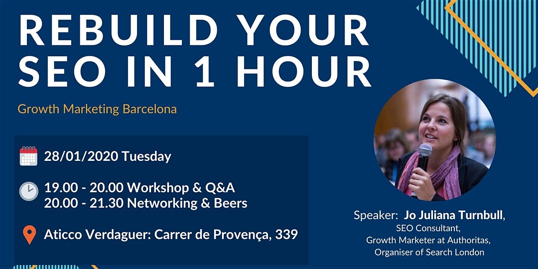 ¿Te interesa posicionar tu marca en internet? ¡para ello necesitarás SEO! No te pierdas este evento de nuestros amigos Frizbit el próximo jueves en Barcelona: eventbrite.com/e/rebuild-your…