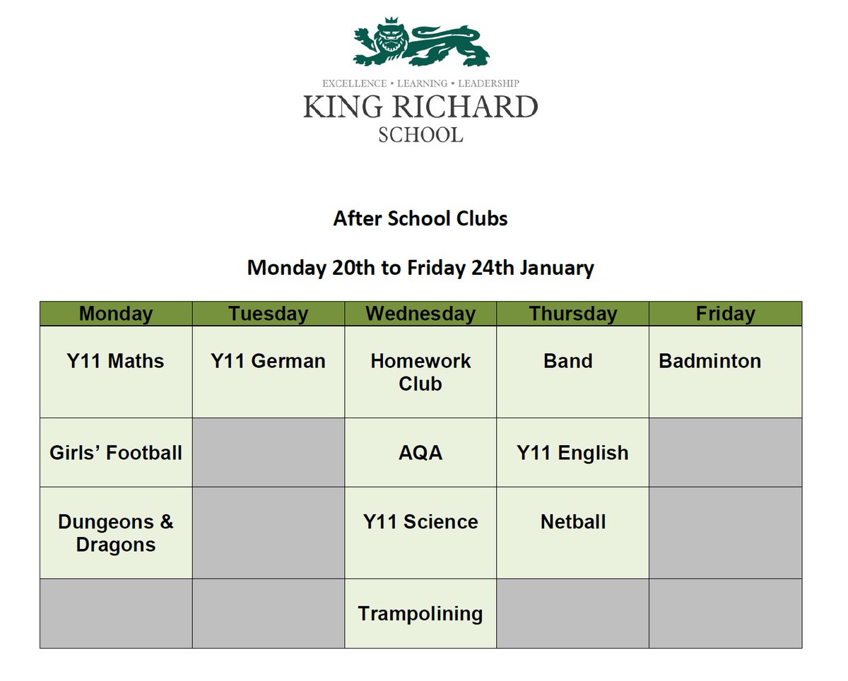 King Richard School tweet media
