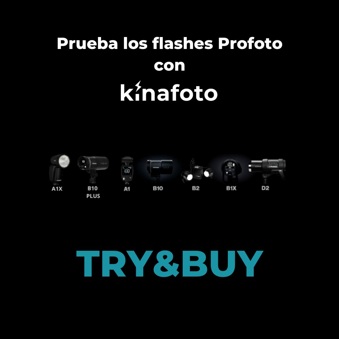 ¿Todavía no conoces el Try&amp;Buy de #Profoto?📸

Prueba los mejores flashes del mercado antes de comprarlos💸
Solo tienes que rellenar el formulario, pedir qué material quieres probar y poner la tienda #Kinafoto❗ bit.ly/2tAX5GM 

¡Enseguida nos pondremos en contacto!