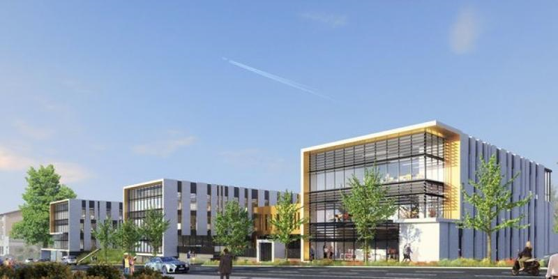 MajoriteSainte's tweet photo. La Stéphanoise des Eaux (Suez) a réservé 2 plateaux de 500 m2 au sein du futur bâtiment Le #Ginkgo, qui sera situé 109 rue de la #Montat à #SaintEtienne, entre les pôles urbains de #Châteaucreux et de #Monthieu. 
https://t.co/iSsK9KG2iQ https://t.co/Ls9LR5uigs