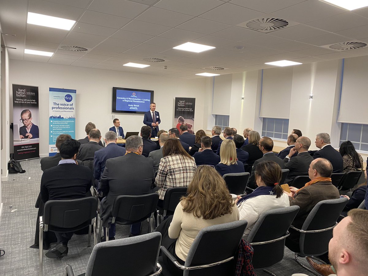 BHBlegal's tweet photo. Great to hear @andy4wm Mayor of West Midlands talk about our region @CWFirst #cwfirst @BHBlegal #workasateam https://t.co/RFR7URU2ZC