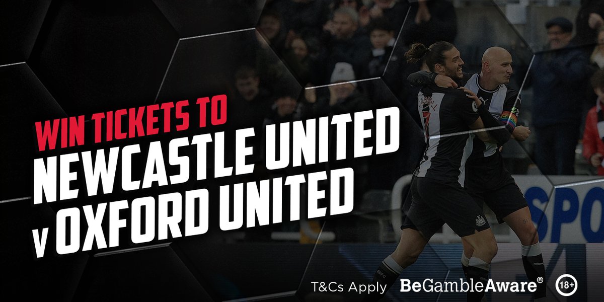 MCCCSHCas's tweet image. TOON ARMY - Win FA Cup Hospitality Tickets to #NUFC v Oxford United at St James' Park! ⚫️⚪️

1⃣ Follow @MansionBet 
2⃣ RT this tweet

Winner announced 4pm Thursday. T&amp;amp;Cs: bit.ly/MBComps 

#FACup