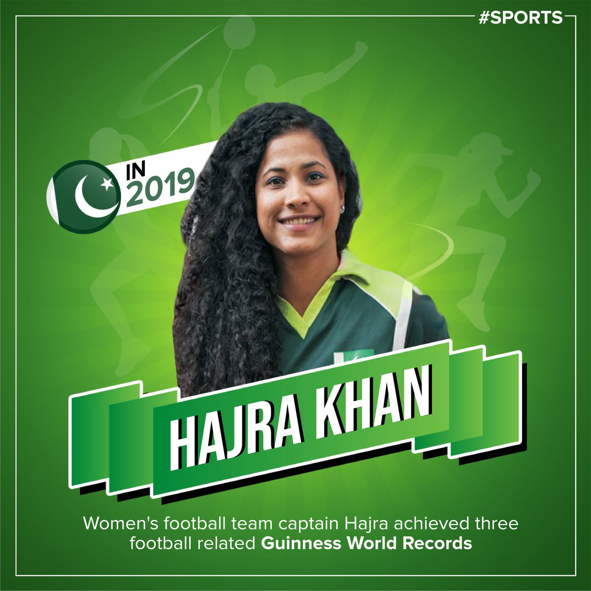 HouseOfPakistan's tweet photo. Pakistan has achieved alot in the year 2019 relating to sports, travel, science, education etc.
Let's have a look
Women's football team captain Hajra achieved three football related Guinness World Records.
#pakistanin2019 #Pakistan #sports https://t.co/zo2BZhciSq