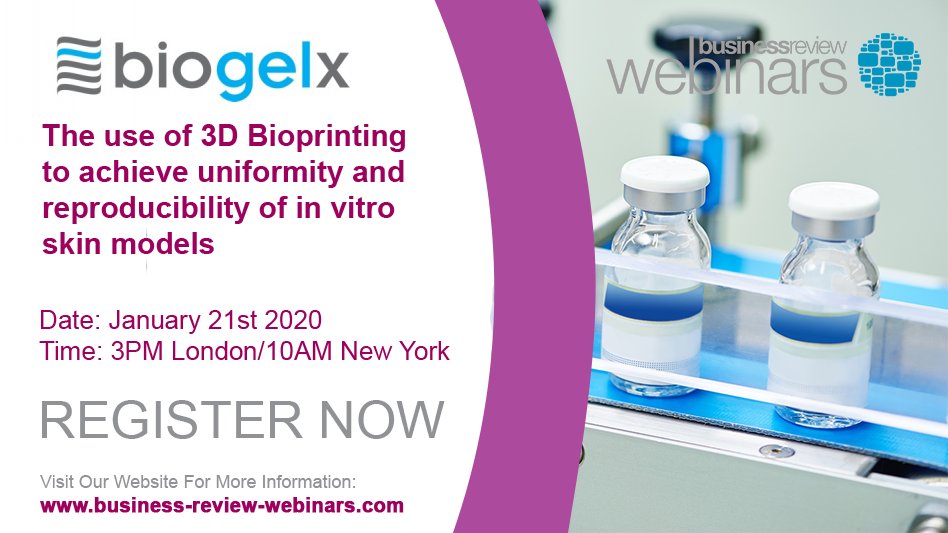 BTMI_Webinars's tweet photo. Today we'll be joined by @biogelx, @josbaema and @regemat3D who will be discussing a new in vitro skin model. LIVE at 3PM London/10AM New York. #tissueengineering #casestudy #skinmodel #toxicitytesting https://t.co/9kuQj32Q3c https://t.co/n3qlx44YWI
