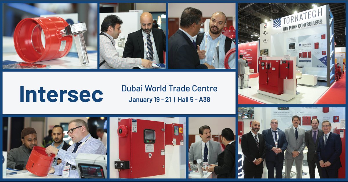 Tornatech's tweet photo. Last chance to visit us at Intersec! Stop by to learn more about our new flow meter, the GT-FluxFP. #Tornatech #TornatechEvolution #FirePumpControllers #FireProtection #FlowMeter https://t.co/8MvwOW0x5w
