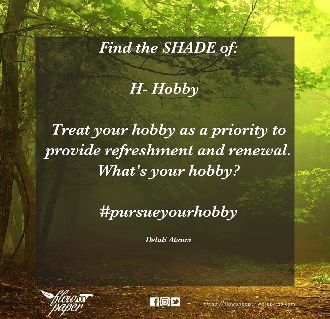 _flowonpaper's tweet photo. Is your hobby progressing from abundance of time or declining from lack of time? #whatsyourhobby #hobby #inspiration #inspiredwithdela #writerscommunity https://t.co/FDtLVYu6th