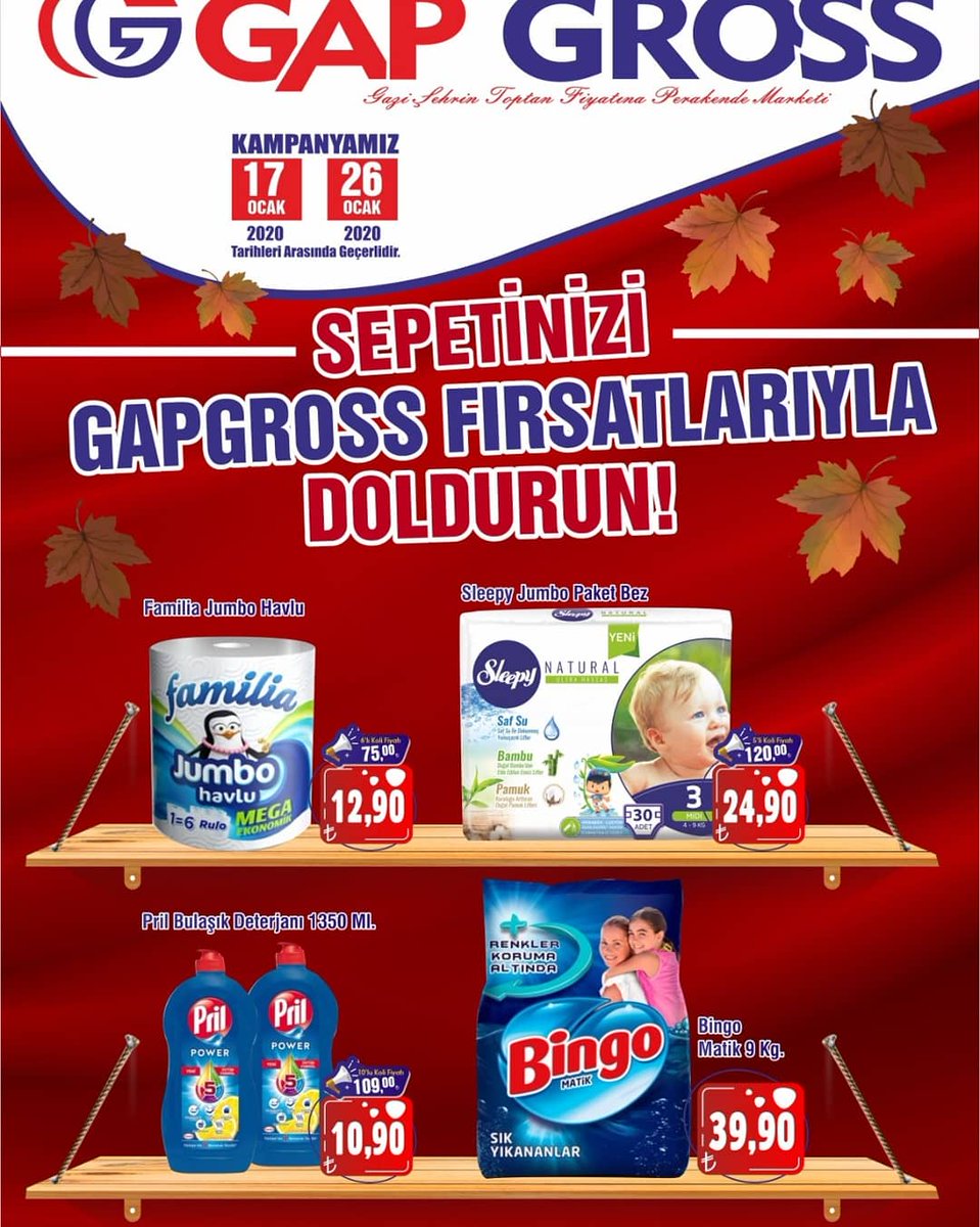 Gapgrossas's tweet photo. EN UYGUN FİYATLAR GAP GROSS'DA
#GAPGROSS #Gaziantep #enucuz #market https://t.co/hsHLYAHT4w