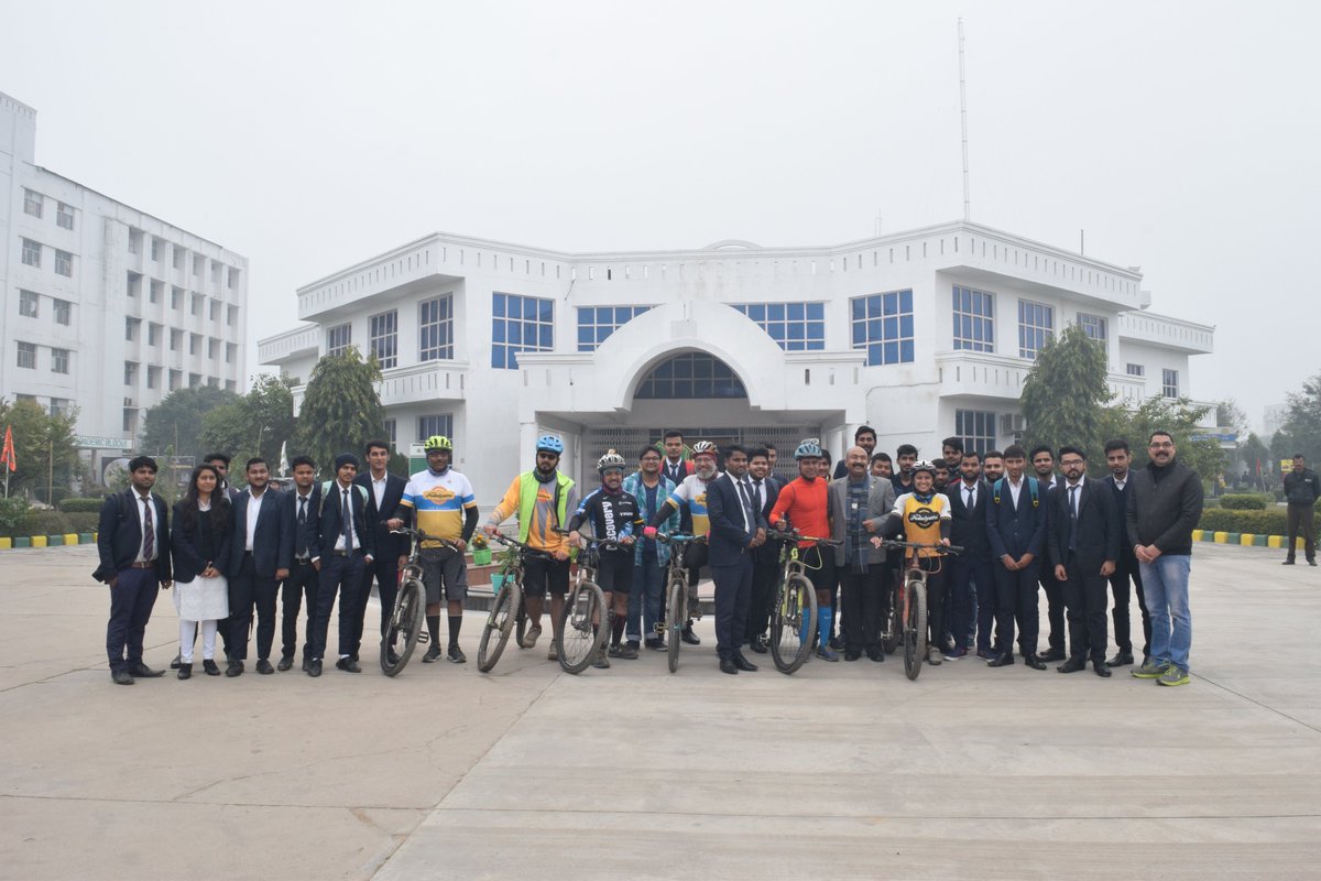 GLA_Mathura's tweet photo. Take care of your #body. It's the only place you have to #live.
The #PedalYatri Group came from Gurugram to GLA by cycle to #motivates student about #physical #health.
#EventsAtGLA #GLAUniversity #happiness https://t.co/hVDI0mVcKS